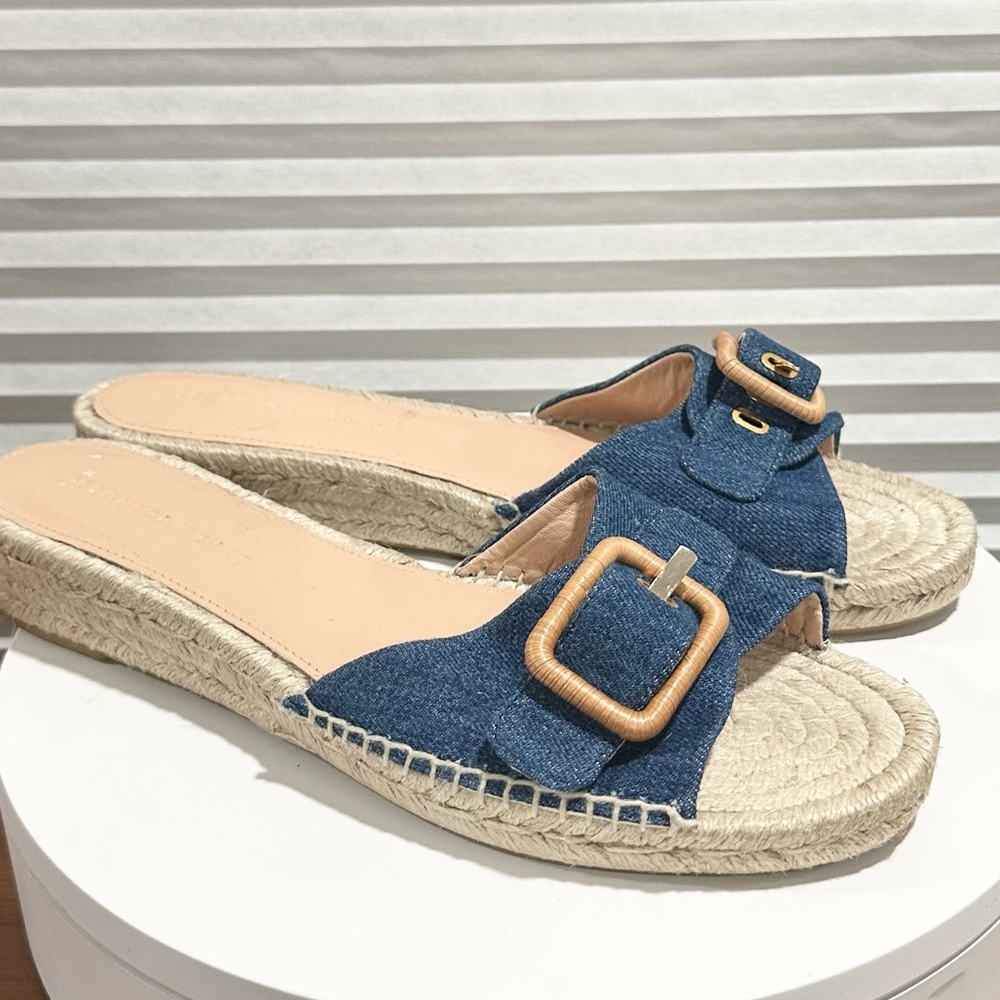 🌹VERONICA BEARD🌹Apa Denim Espadrille Sandals Size: 11 - Picture 7 of 10